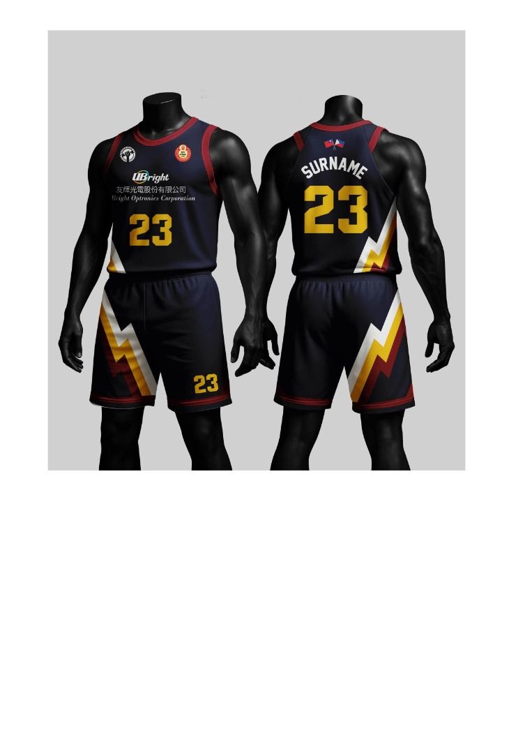 JERSEY SET UP AND DOWN (Category: Activewear) located in Caloocan City. Submitted by epiccrystal.ee5ec7 (Listing ID 1463783391, Image 1). Description: Back View (Right Figure)Upper Back: White top panel displaying a small Toyota logo near the collar. Player Name Placeholder: Arched white block font reading "SURNAME" across the upper back. Player Number: Large double-digit number "23" centered on the back in solid orange with a bold white and thin
