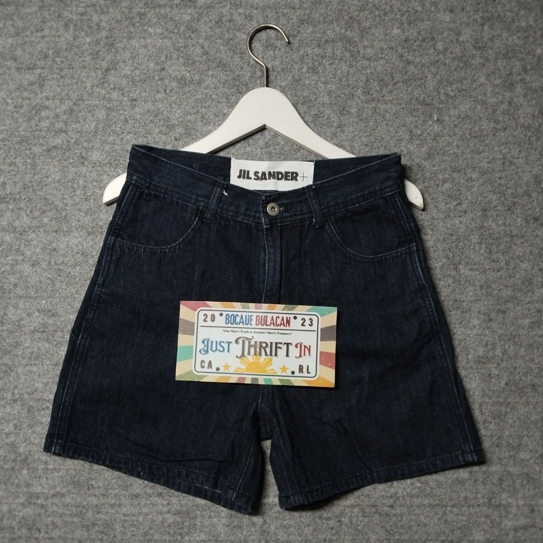 Jil Sander Mini Shorts Denim Blue (Category: Shorts) located in Bocaue. Submitted by just_thrift_in (Listing ID 1463843239, Image 1). Description: As New Condition – Washed and Ready to Wear 📏 Size & Fit Information Please refer to the measurements below to ensure the best fit. Width is measured pit to pit, while length is taken from the top of the shoulder down to the bottom of the garment. All measurements are in inches for easy comparison wit