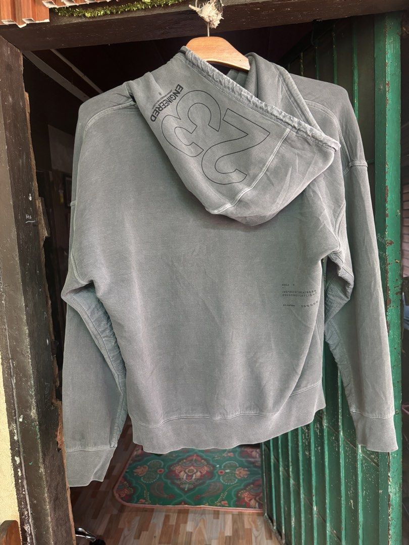 Jordan 23 Engineered Pullover Hoodie Black/Grey (Category: Hoodies) located in Tubigon. Submitted by wawiesunbe75372 (Listing ID 1463798690, Image 3). Description: - Jordan 23 Engineered pullover hoodie - Washed black/grey color - Signature Jordan 23 Engineered logo patch on front - Large 23 graphic on back - Made in China - Please check photos for detailed condition.