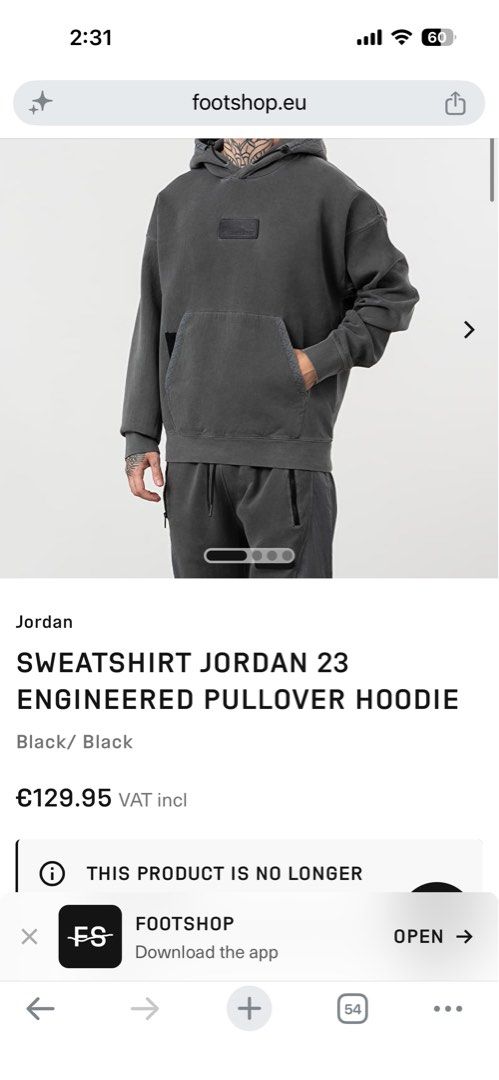 Jordan 23 Engineered Pullover Hoodie Black/Grey (Category: Hoodies) located in Tubigon. Submitted by wawiesunbe75372 (Listing ID 1463798690, Image 1). Description: - Jordan 23 Engineered pullover hoodie - Washed black/grey color - Signature Jordan 23 Engineered logo patch on front - Large 23 graphic on back - Made in China - Please check photos for detailed condition.