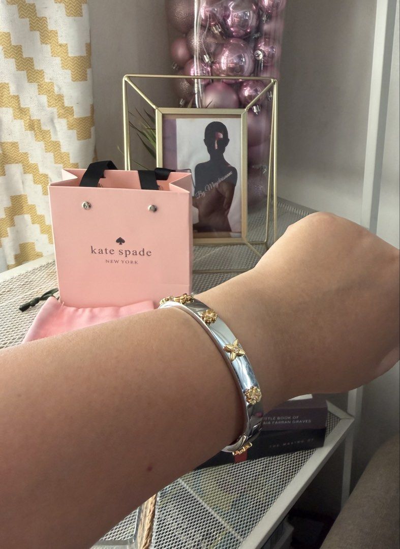 Kate Spade Silver & Gold Flower Bangle Bracelet (Category: Luxury Accessories) located in Quezon City. Submitted by megchrisanne (Listing ID 1463934990, Image 2). Description: Brandnew Katespade twotoned .