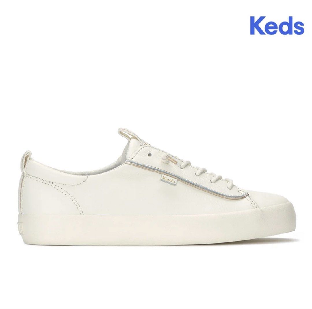 Keds White Leather Lace-Up Sneakers (Category: Sneakers) located in Baguio. Submitted by tresmariascloset13 (Listing ID 1463773855, Image 1). Description: - Classic white leather Keds sneakers - Comfortable lace-up style for everyday wear - Minor scuffs on soles and slight creasing on leather - Size USA8 Please check images for flaws.