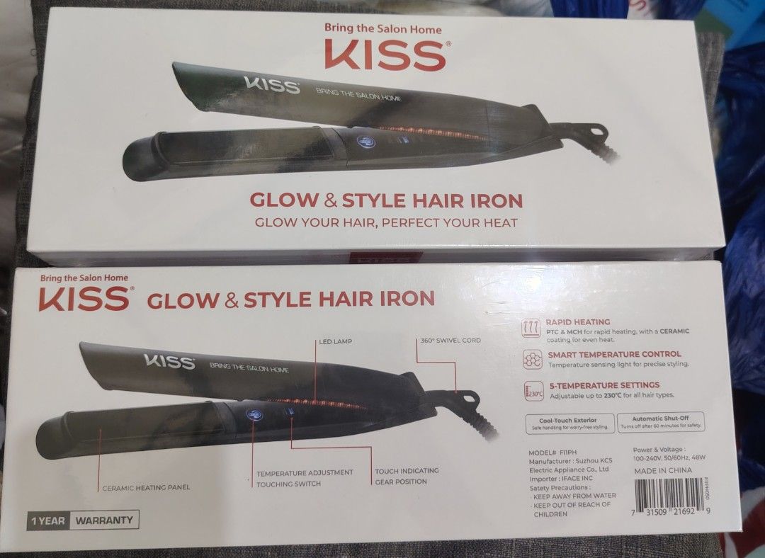 Kiss Gloe&style Iron (Category: Hair) located in Mandaluyong City. Submitted by twovv (Listing ID 1463898169, Image 2). Description: Brand new Sealed Original price : 4500.