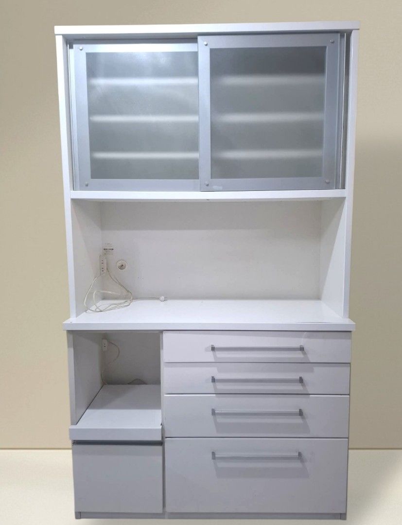 Kitchen Cupboard Hutch Cabinet (Category: Shelves, Cabinets & Racks) located in Quezon City. Submitted by dannikkishoppe2 (Listing ID 1463822282, Image 1). Description: Kitchen Cupboard Hutch Cabinet ‼️₱14500‼️ Please manage your expectations as there might be minimal flaws. Color may vary due to lighting, it may appear darker or lighter in person. Check photos first before buying. Please refrain from purchasing if you are particular about USED i