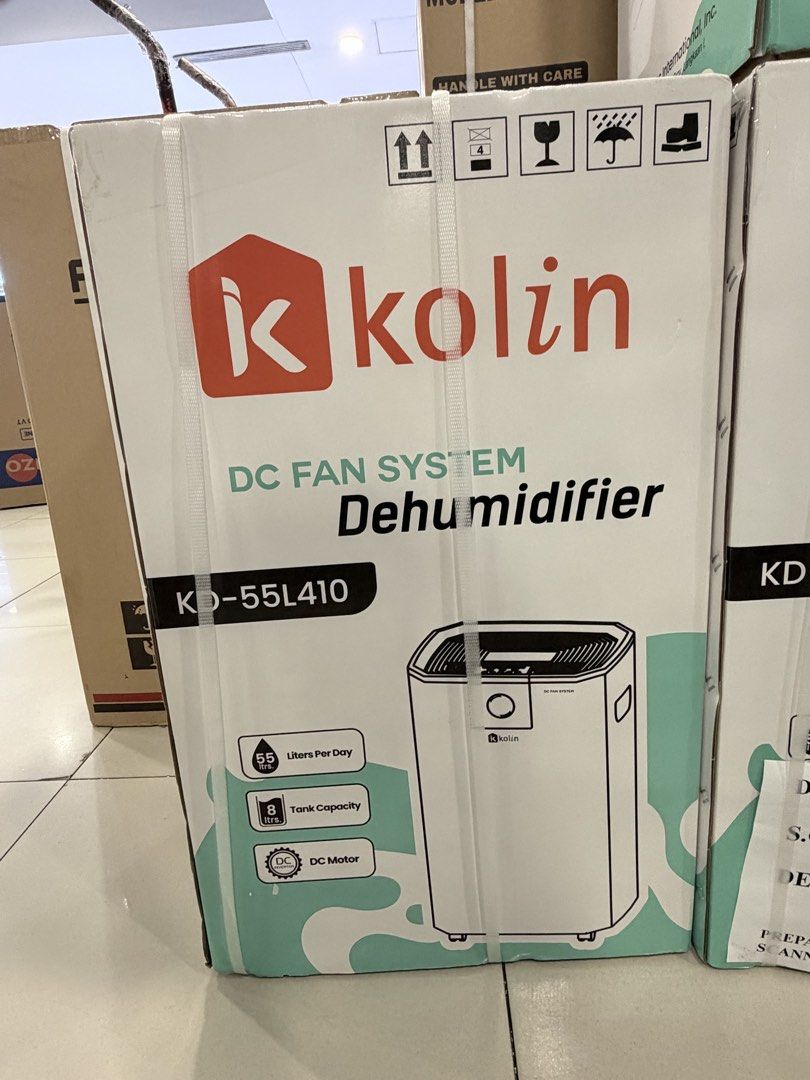 👉🏼Kolin Dehumidifier❗️ (Category: Air Purifiers & Dehumidifiers) located in Manila. Submitted by almnantnr (Listing ID 1463791692, Image 3). Description: Note: For Cash Payment Only ☆For Sale! We Have Physical Stores. ☆Note: Cash ONLY! Or COD (charges may apply) Model KD 55L410 SRP 25695 SALE PRICE - 20390 Specifications Compressor Protection Humidity Control Full Water Tank Shut-off Filter Clean Indicator Memory Child Lock Two-Speed Fan R410a 