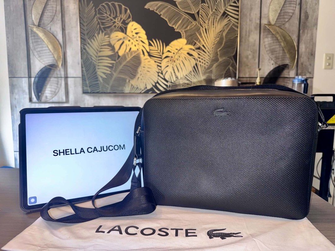 Lacoste Chantaco Bag (Category: Sling Bags) located in Manila. Submitted by tarahlito45496 (Listing ID 1463896434, Image 1). Description: PERSONAL ITEM: Lacoste chantaco shoulder/messenger bag With Dust Bag With Shoulder strap ✨AUTHENTIC✨ Size: Length - Approx. 12.6” or 32cm Height - Approx 9.06” or 23cm 📍QC AREA.