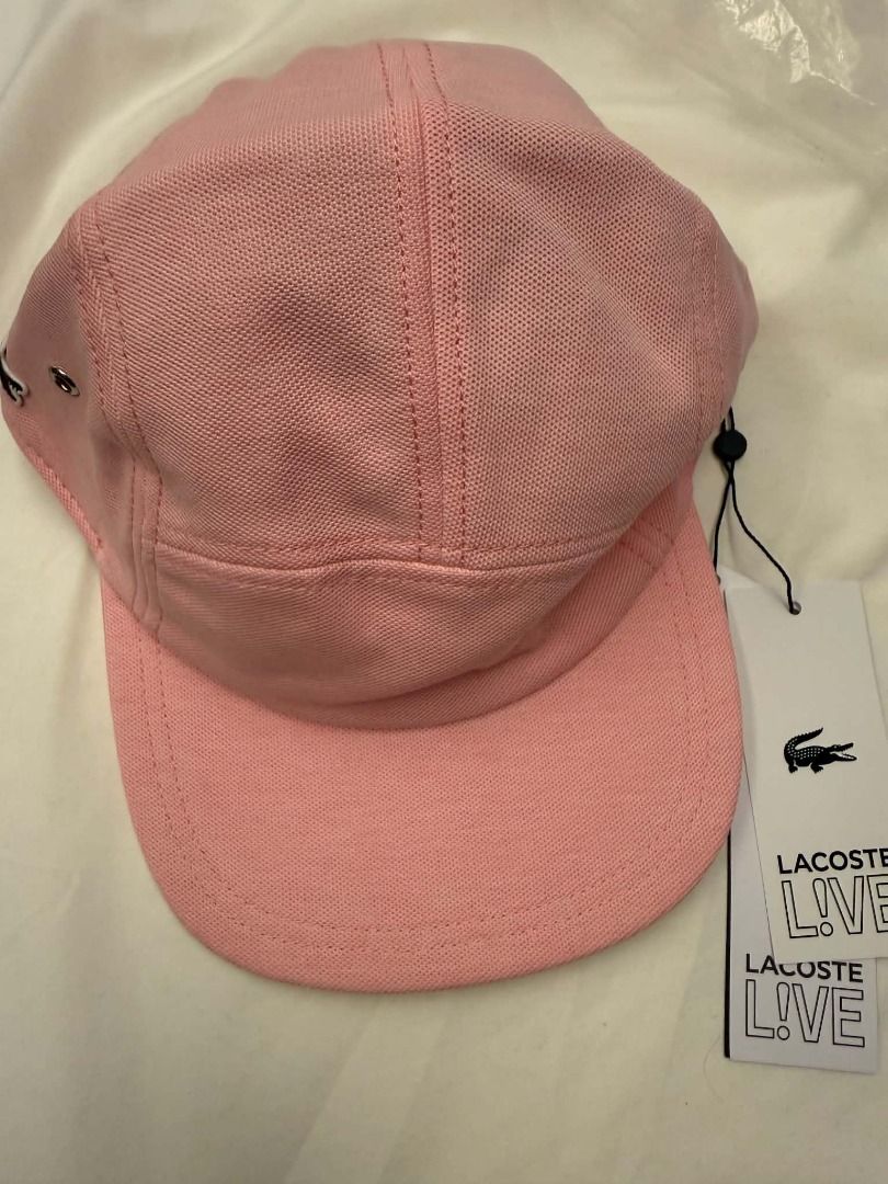 Lacoste Live Pink 5-Panel Cap (Category: Caps & Hats) located in Manila. Submitted by kapyogg1 (Listing ID 1463831166, Image 2). Description: - Pink Lacoste Live cap - Classic 5-panel design - Features iconic crocodile logo on the side - Adjustable strap at the back for a comfortable fit - Made from soft pique fabric - Ideal for everyday casual wear.