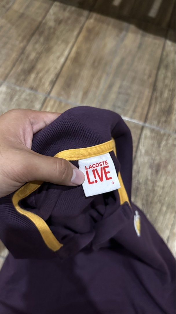 LACOSTE MAROON (Category: Tshirts & Polo Shirts ) located in Manila. Submitted by urban-vintage_2 (Listing ID 1463847854, Image 3). Description: ISSUE: NONE (NEED WASH) MOP :GCASH (NO COD) SHIP VIA: LALAMOVE & J&T LOCATION: PASIG CITY LENGTH: 26 WIDTH : 18.