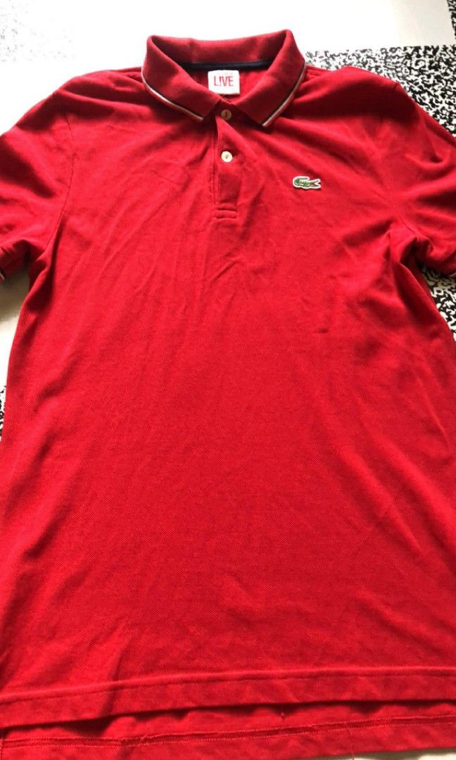 Lacoste polo shirt medium (Category: Tshirts & Polo Shirts ) located in Manila. Submitted by timtam04 (Listing ID 1463790430, Image 1). Description: 19inches width 29inches length.