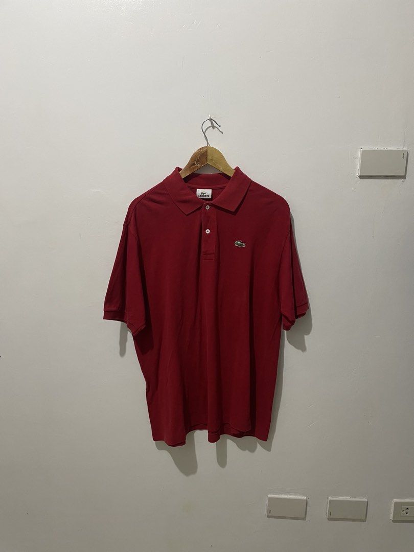 Lacoste Red Polo Shirt Size 6 (Category: Tshirts & Polo Shirts ) located in Roxas City. Submitted by thrift_by_tons (Listing ID 1463892657, Image 1). Description: LACOSTE POLO SHIRT Dimes: Width: 24 Length: 29 Back: 30.5 Price: 350 + sf 📍Roxas City, Capiz 5800 🔫 Payment via Gcash 🔫Payment First Policy .