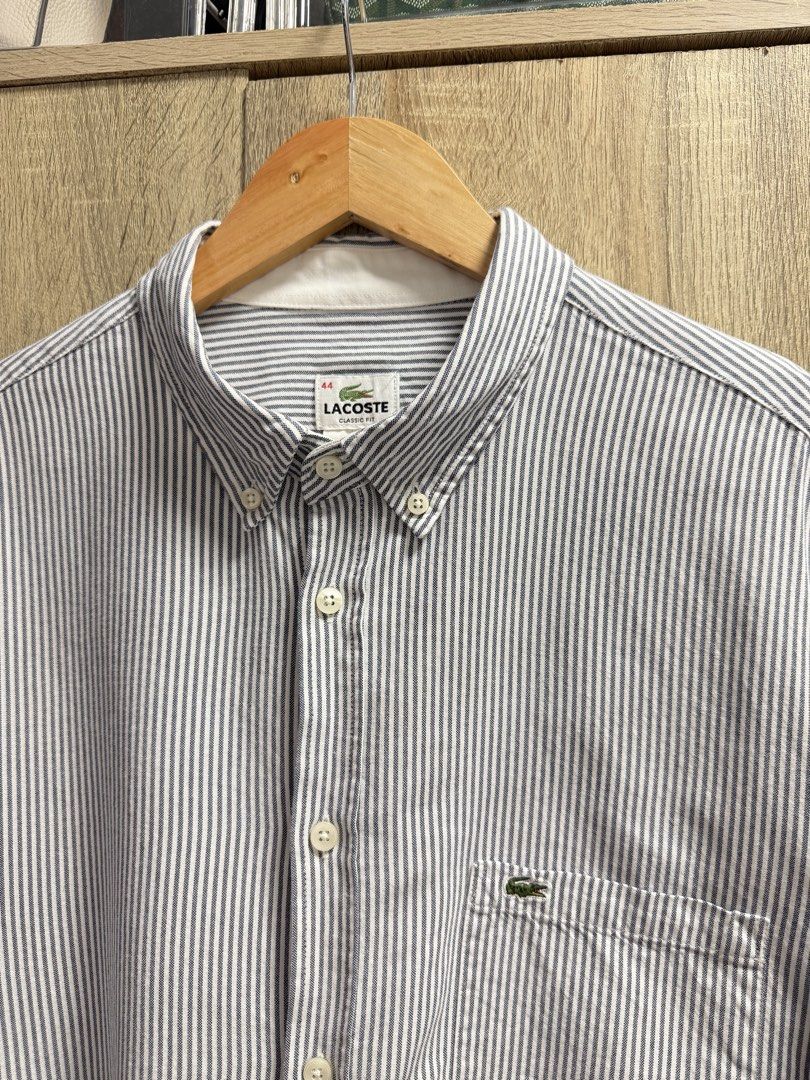 Lacoste Striped Buttondown Longsleeve (Category: Formal Shirts) located in Cavite. Submitted by PRIVATE.Selection (Listing ID 1463898429, Image 2). Description: Lacoste Striped Buttondown Longsleeve Size 44 fits XL W- 25 L- 30 Good as new no issues 1,700.