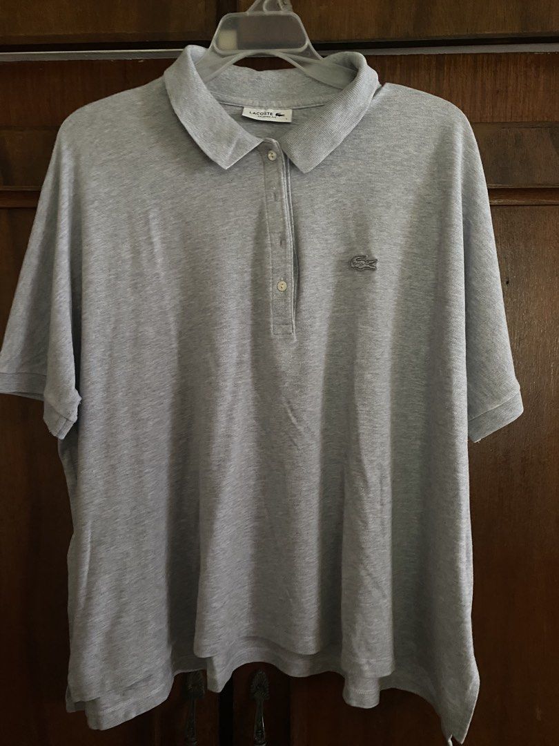 Lacoste T-shirt Size L (Category: Shirts) located in Quezon City. Submitted by lis.thisnthat (Listing ID 1463793665, Image 2). Description: - Two Lacoste T-shirts: Grey and Red - Size: Large (L) - Material: Lyocell, Cotton, Elastane, Rib Edge blend (check labels for specifics) - Style: Versatile basics for everyday wear.