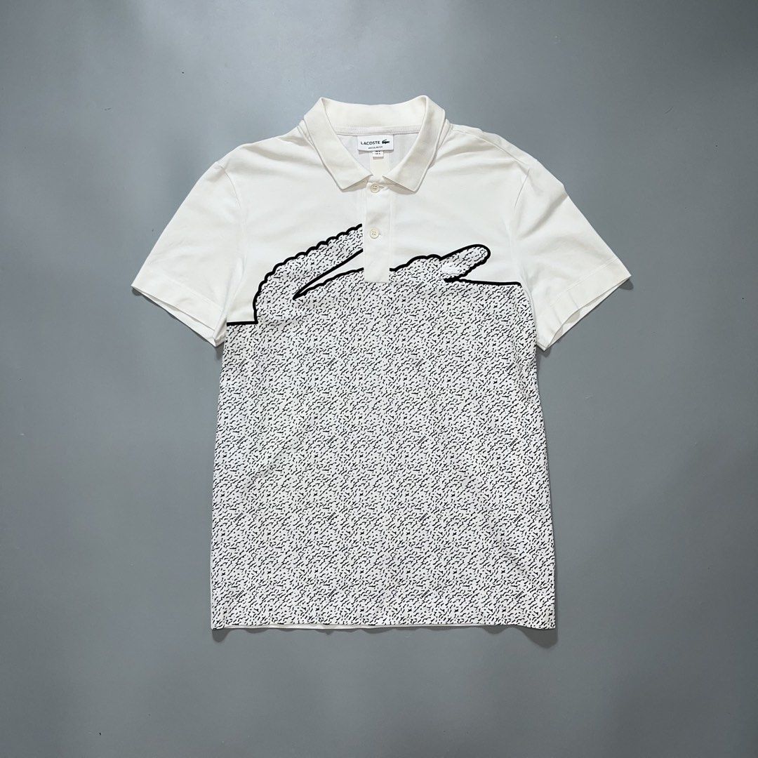 Lacoste White Polo shirt (Category: Tshirts & Polo Shirts ) located in Angeles City. Submitted by jthrifted.clothes (Listing ID 1463877160, Image 1). Description: Lacoste White Polo shirt Small 19x26-27 Good condition Color rate 9.5/10 No flaw .