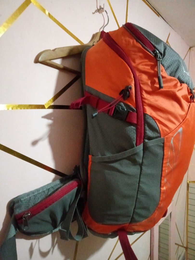 Lafuma Orange Grey Hiking Backpack (Category: Backpacks) located in General Santos City (Dadiangas). Submitted by loloikoh63127 (Listing ID 1463831827, Image 2). Description: - Orange and grey Lafuma backpack - Perfect for hiking or day trips - Multiple pockets for organization - Adjustable straps for a comfortable fit - Padded back and hip belt for support - Ready for your next adventure!.