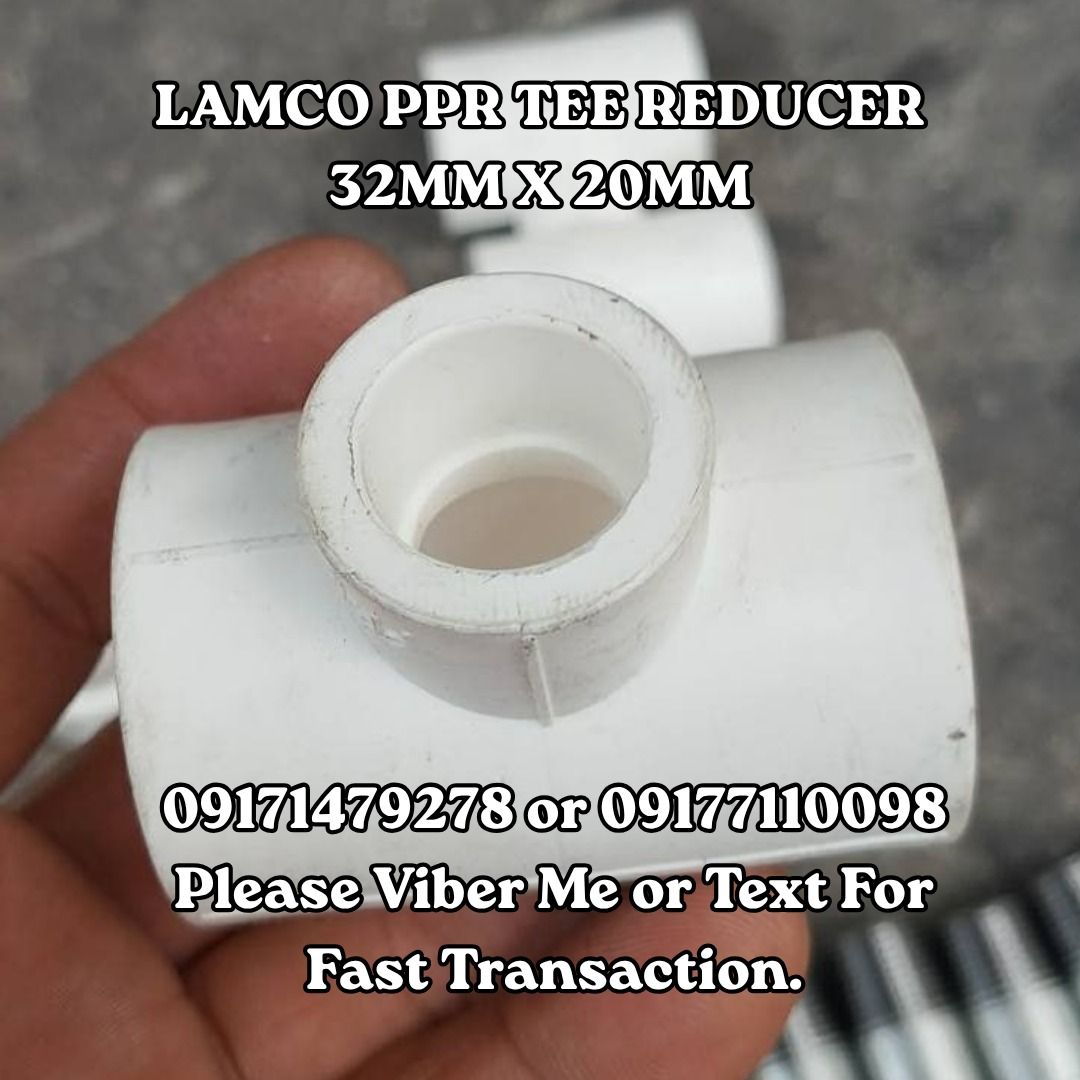 LAMCO PPR TEE REDUCER 32MM X 20MM (Category: Construction Tools & Equipment) located in Manila. Submitted by 09171479278_elsie. (Listing ID 1463796235, Image 1). Description: LAMCO PPR TEE REDUCER 32MM X 20MM.