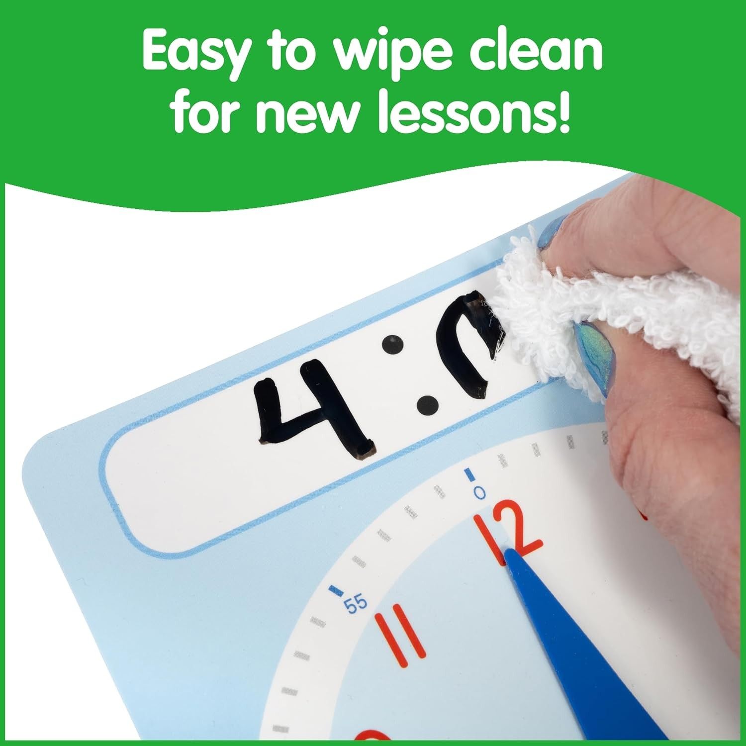 Learning Clock Activity Set (Category: Educational & Learning Toys) located in Singapore. Submitted by sg.auntiedeal (Listing ID 1463801091, Image 7). Description: MASTER CLOCKS IN NO TIME -- This activity set features two adjustable learning clocks, 25 flashcards, and 8 double-sided, dry-erase activity cards. Use it to teach children how to tell time! DESIGN YOUR OWN LESSONS -- Write on the activity cards and the dry-erase clock with non-permane