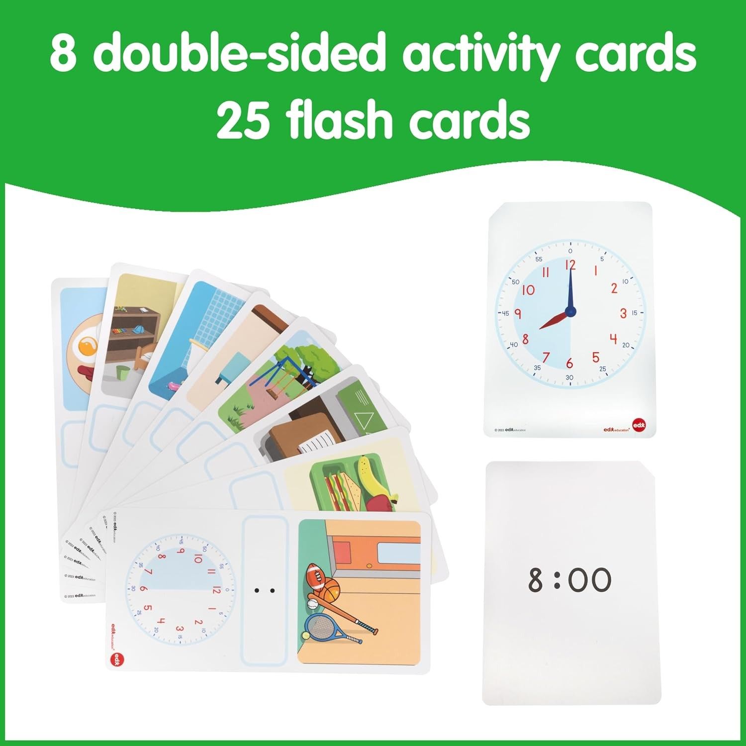 Learning Clock Activity Set (Category: Educational & Learning Toys) located in Singapore. Submitted by sg.auntiedeal (Listing ID 1463801091, Image 3). Description: MASTER CLOCKS IN NO TIME -- This activity set features two adjustable learning clocks, 25 flashcards, and 8 double-sided, dry-erase activity cards. Use it to teach children how to tell time! DESIGN YOUR OWN LESSONS -- Write on the activity cards and the dry-erase clock with non-permane