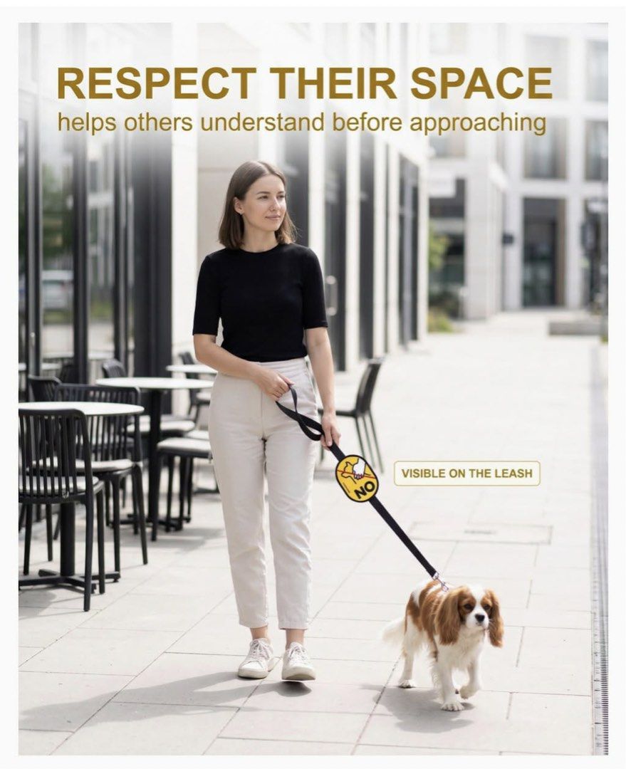 Leash Patch (Category: Homes & Other Pet Accessories) located in Manila. Submitted by abigaildan69500 (Listing ID 1463809631, Image 2). Description: Give Your Pup the Personal Space They Deserve! 🐾✨ Just like us, our fur babies don’t always want to be petted by strangers. Whether your dog is in training, anxious, reactive, recovering from surgery, or simply prefers a little distance, the “No Touch Patch” sends a clear, polite message before anyo