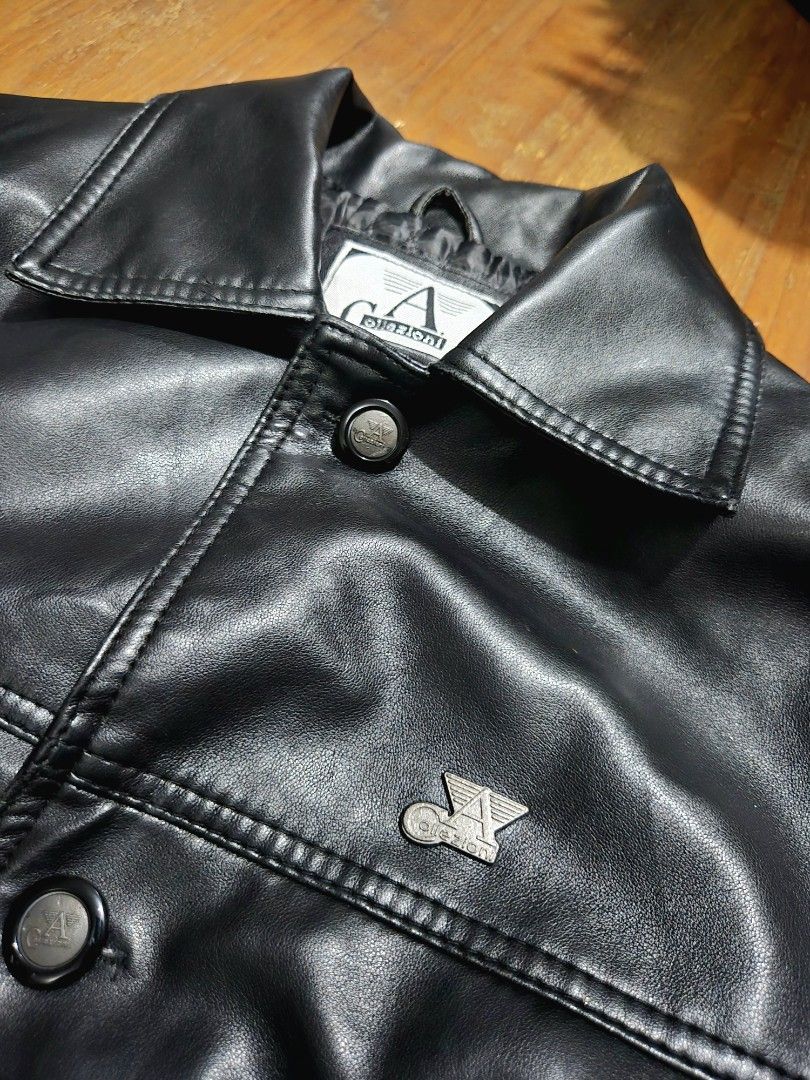Leather jacket Coat (Category: Coats, Jackets and Outerwear) located in Manila. Submitted by oki.ukay (Listing ID 1463867944, Image 2). Description: Vintage Leather Jacket -Best fit M-XL -Dimensions are on the photo -As is vintage item Mine: 1,500 Lock: 1,600.