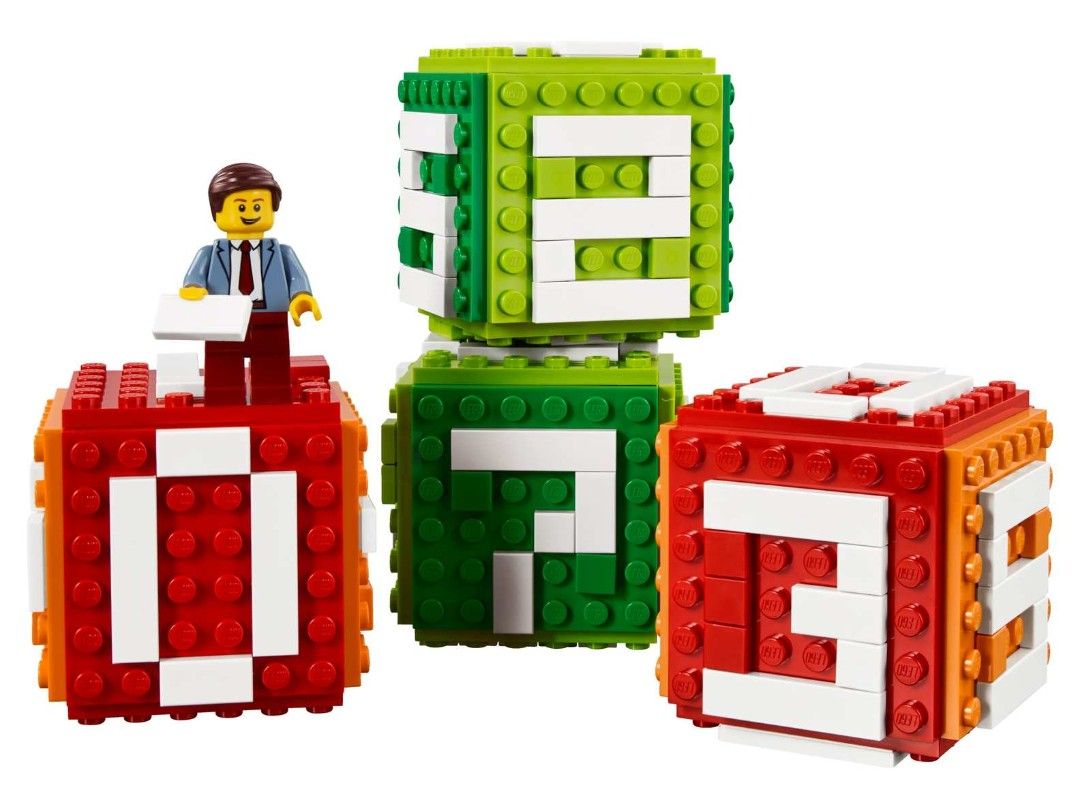 LEGO® 40172 Iconic Brick Calendar (Category: Lego & Building Sets) located in Mandaluyong City. Submitted by 0shee81 (Listing ID 1463898401, Image 3). Description: Never lose track of the date with this cool LEGO® calendar, perfect for any office, kitchen, bedroom or hallway. Build the chunky number cubes and display them on the special stand with minifigure, turning them every day to show the correct date. *Retired Product *Not for fussy or box 
