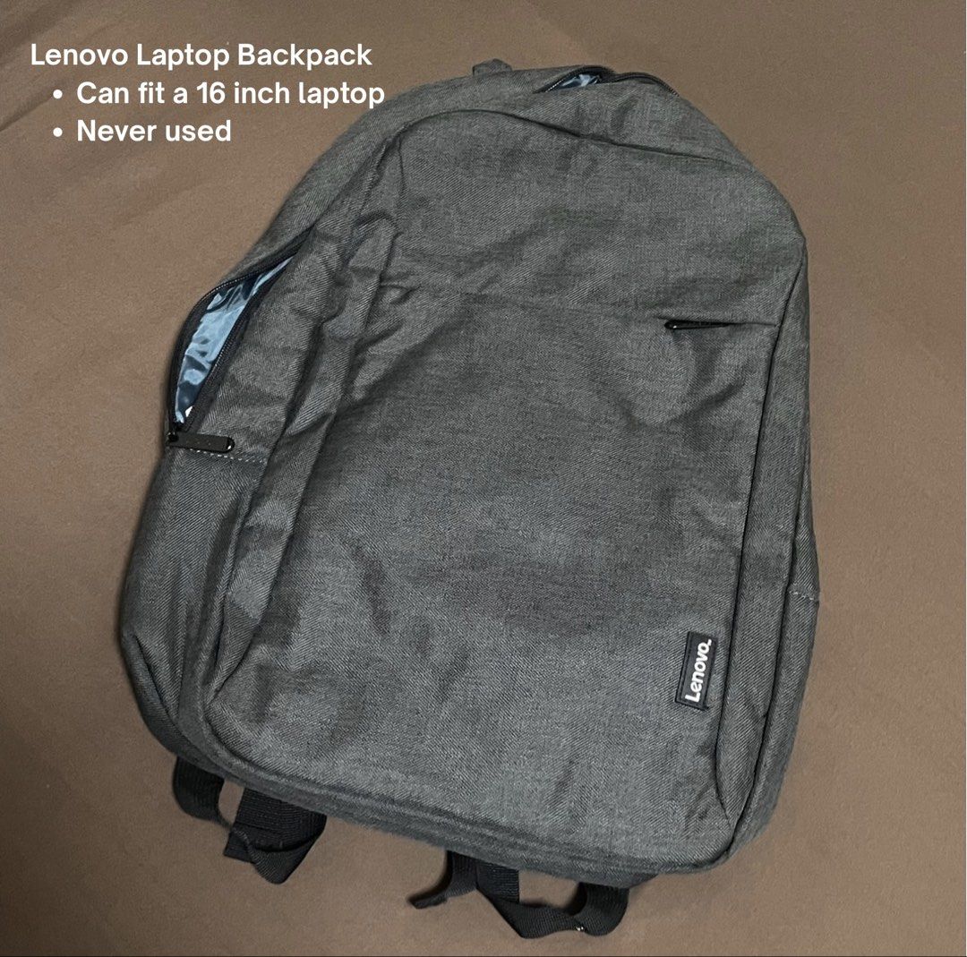 Lenovo Laptop Bag (Category: Laptop Bags & Sleeves) located in Binan City. Submitted by patryxe (Listing ID 1463904508, Image 1). Description: Lenovo Backpack Never used. Location: Biñan City, Laguna MOP: Maribank or GCash.