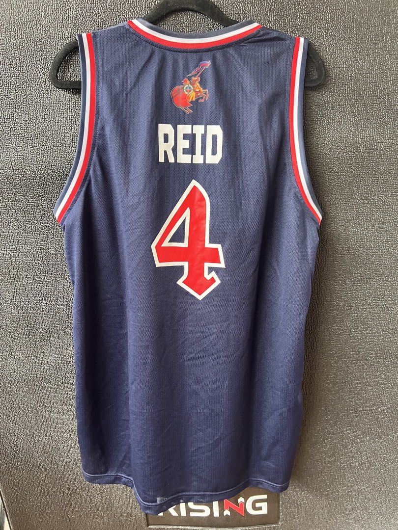 Letran ONE4BF Basketball Jersey #4 Reid (Category: Activewear) located in Taytay. Submitted by cside1900 (Listing ID 1463758807, Image 2). Description: - Letran ONE4BF Basketball Jersey - Features 'REID' and number '4' on the back - Front displays 'Letran', 'ONE4BF', and number '4' - Red, white, and blue trim - Ideal for Letran fans and basketball jersey collectors.
