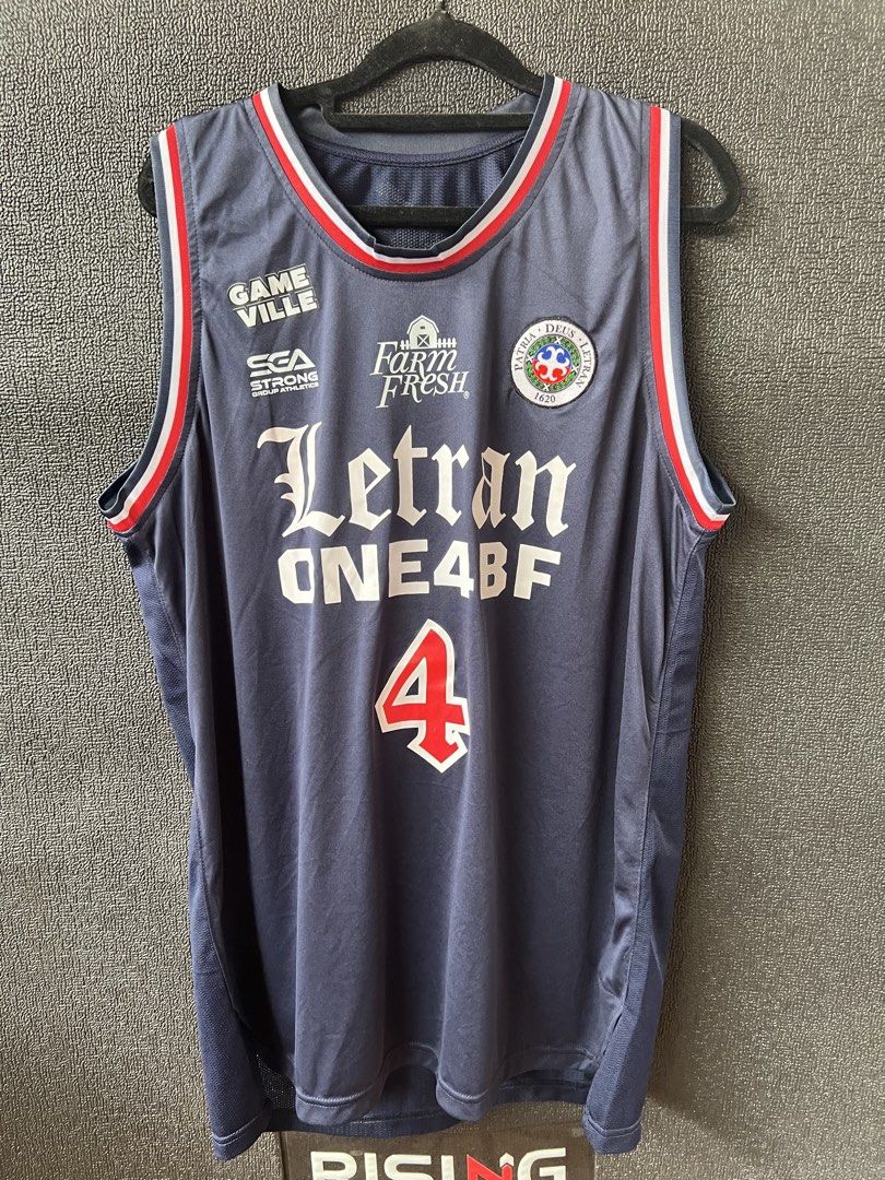 Letran ONE4BF Basketball Jersey #4 Reid (Category: Activewear) located in Taytay. Submitted by cside1900 (Listing ID 1463758807, Image 1). Description: - Letran ONE4BF Basketball Jersey - Features 'REID' and number '4' on the back - Front displays 'Letran', 'ONE4BF', and number '4' - Red, white, and blue trim - Ideal for Letran fans and basketball jersey collectors.