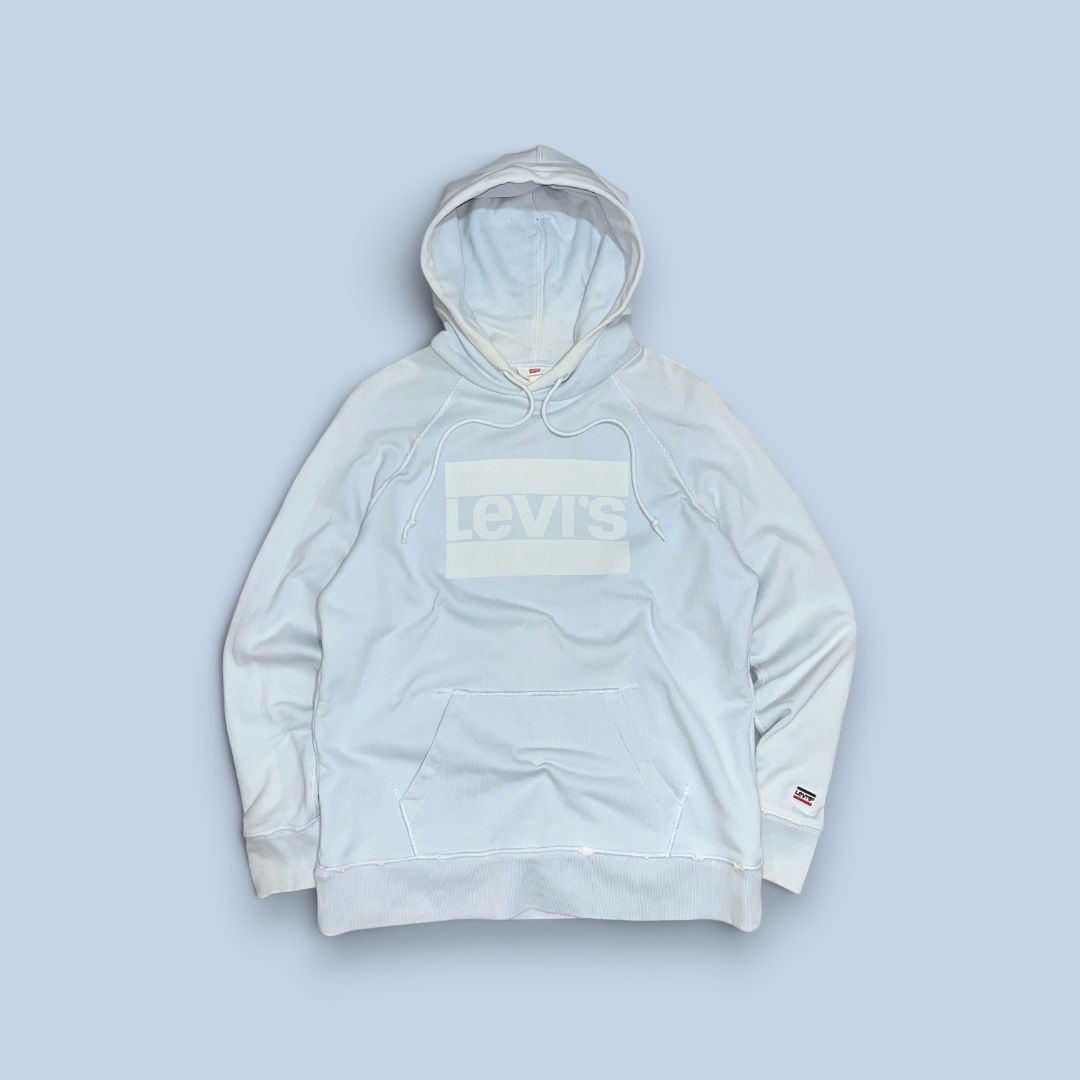 LEVI'S PULLOVER HOODIE (Category: Coats, Jackets and Outerwear) located in Quezon. Submitted by ejay.thrift.clothes (Listing ID 1463931650, Image 1). Description: SMALL 21.5 X 26.5 ISSUE: STAIN ON HOODIE PART COLOR RATE: 8/10 GOOD CONDITION FRESHLY WASHED READY TO WEAR # 318.