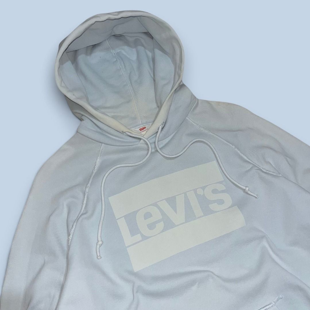 LEVI'S PULLOVER HOODIE (Category: Coats, Jackets and Outerwear) located in Quezon. Submitted by ejay.thrift.clothes (Listing ID 1463931650, Image 3). Description: SMALL 21.5 X 26.5 ISSUE: STAIN ON HOODIE PART COLOR RATE: 8/10 GOOD CONDITION FRESHLY WASHED READY TO WEAR # 318.