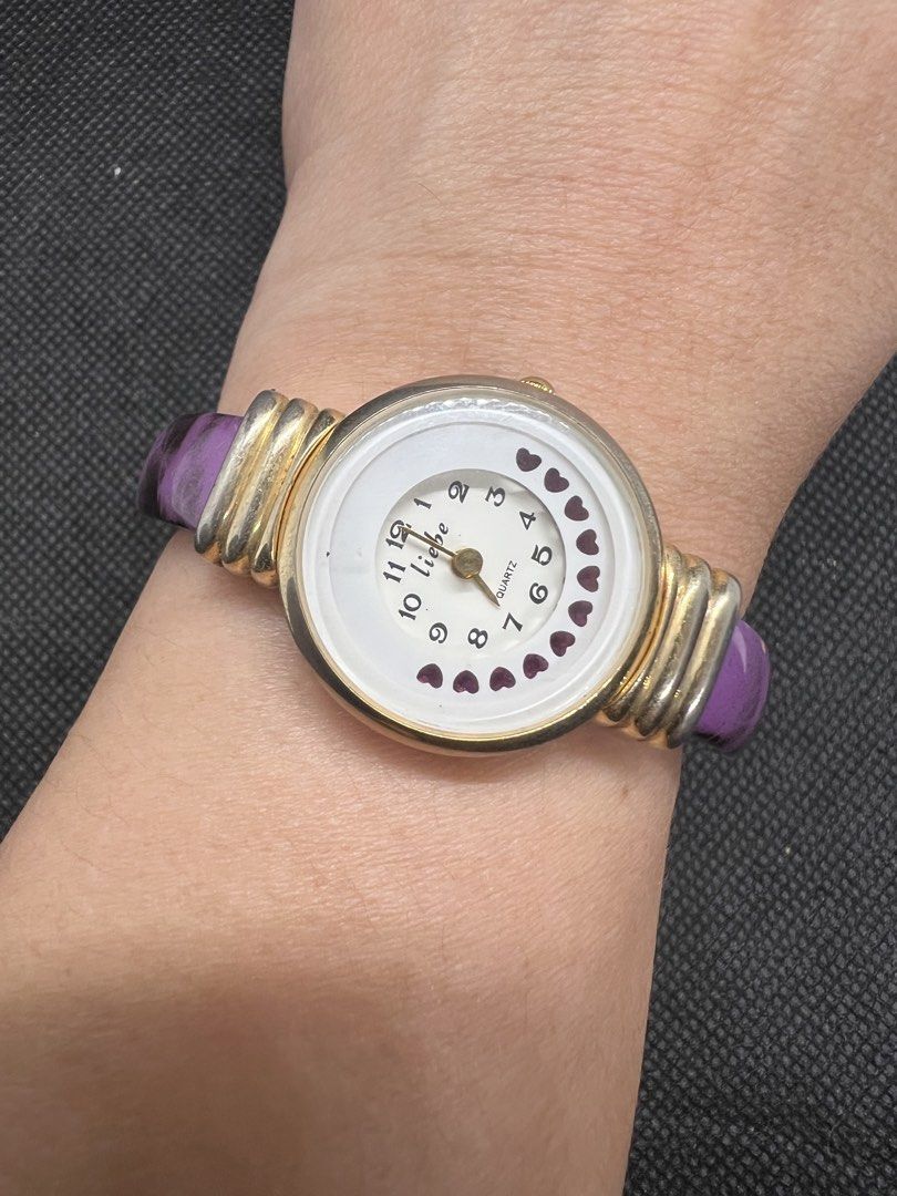 Liebe Japan Bangle Quartz ladies watch (Category: Women's Watches) located in Pasig City. Submitted by lailahbeauty (Listing ID 1463863952, Image 1). Description: For sale onhand Liebe Japan Bangle Quartz ladies Watch. The seconds is the one with the heart. Original Preloved watch direct from Japan. Working product. For more details you can contact me directly for fast transaction. Buy now! I can shipping nationwide! - Cute Liebe quartz watch - W