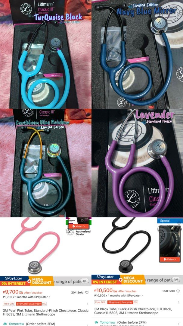 Littmann Classic III (Category: Looking For) located in Manila. Submitted by anyadncl (Listing ID 1463846453, Image 2). Description: LITTMANN CLASSIC III 🩺 * Standard * Limited Edition • Brand New • 101% Authentic • Made in Usa • Dual single piece tunable diaphragms • Versatile adult and pediatric two sided chestpiece • Pediatric side converts to open bell • 27 inches / 69cm • 5yrs warranty on Littmann • Searchable warranty code engrave on the s
