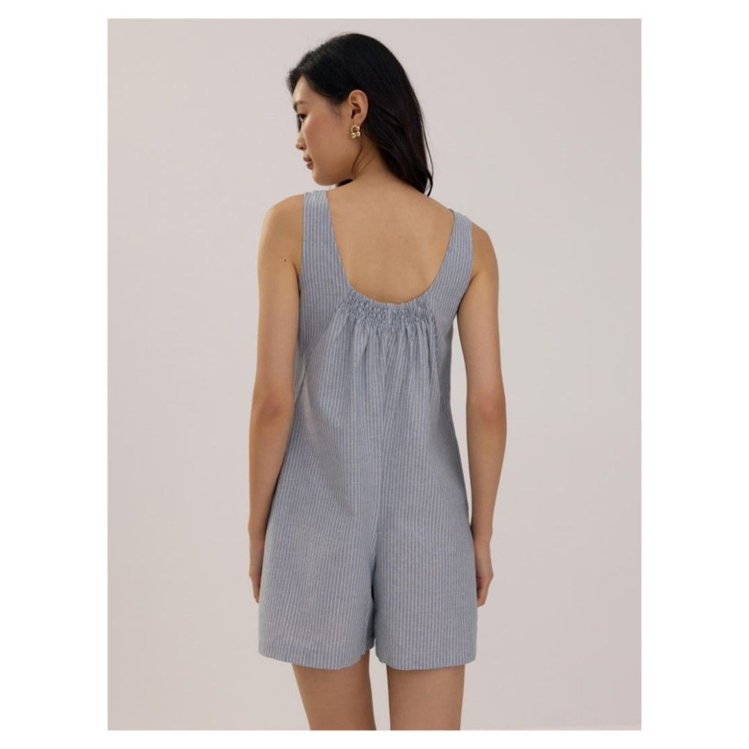 Love, Bonito Romper (Category: Rompers) located in Bacoor. Submitted by _sysells (Listing ID 1463868354, Image 3). Description: Love, Bonito Shift Linen Romper in Dusty Blue, size Medium. Please refer to the last photo for the size guide..