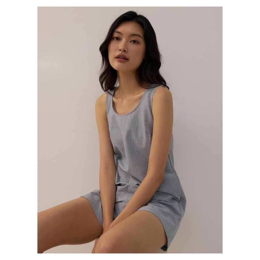Love, Bonito Romper (Category: Rompers) located in Bacoor. Submitted by _sysells (Listing ID 1463868354, Image 1). Description: Love, Bonito Shift Linen Romper in Dusty Blue, size Medium. Please refer to the last photo for the size guide..