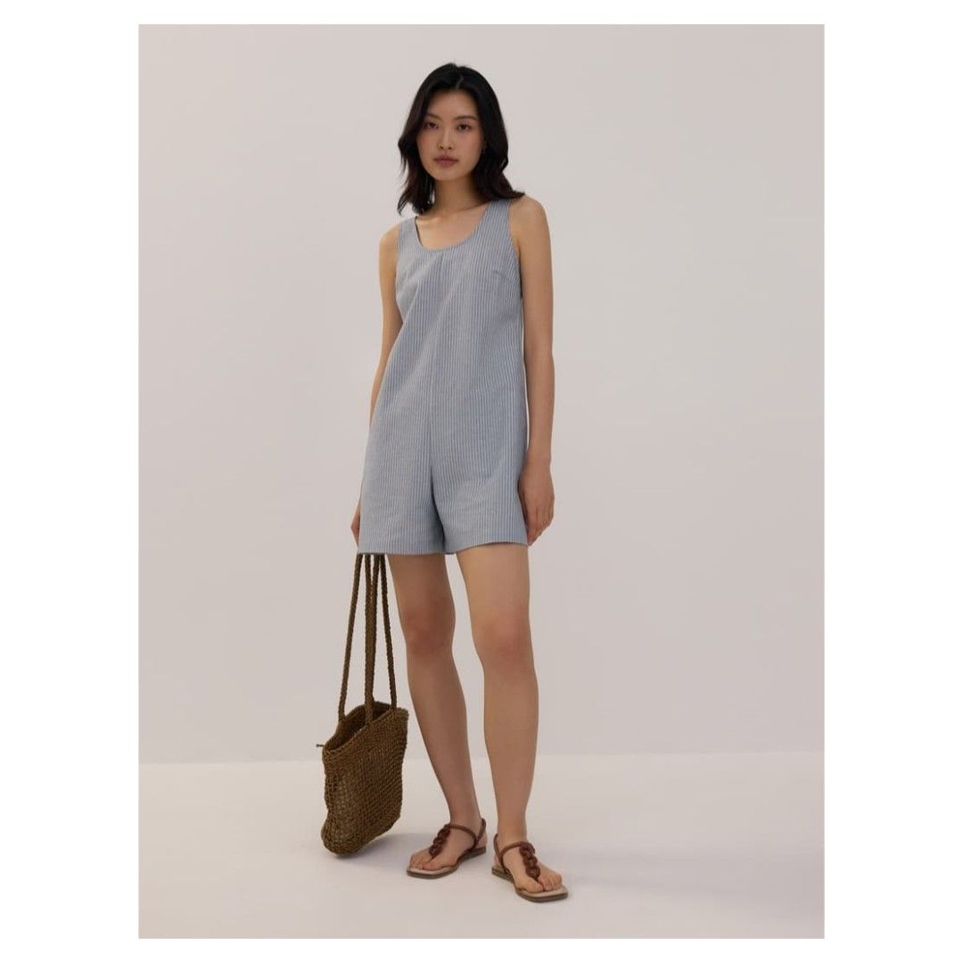 Love, Bonito Romper (Category: Rompers) located in Bacoor. Submitted by _sysells (Listing ID 1463868354, Image 2). Description: Love, Bonito Shift Linen Romper in Dusty Blue, size Medium. Please refer to the last photo for the size guide..