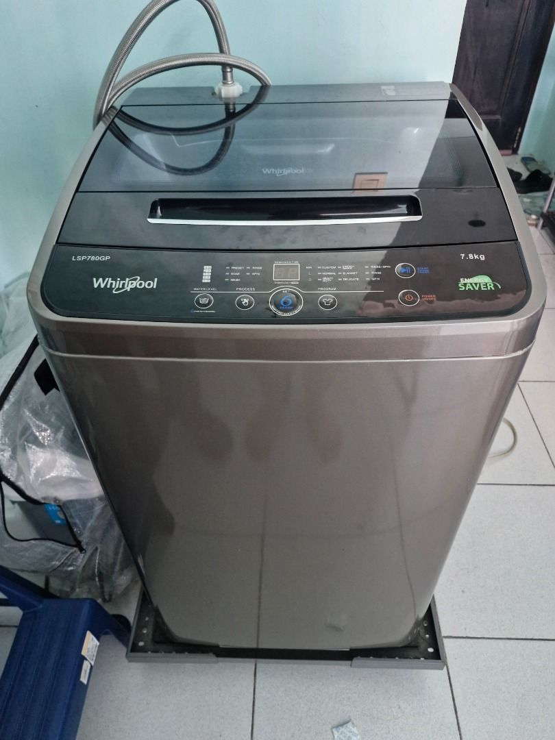 LSP780GP WHIRLPOOL 7.8KG TOPLOAD (Category: Washing Machines and Dryers) located in Caloocan City. Submitted by grandocean.141438 (Listing ID 1463895604, Image 1). Description: With adjustable stand with 4 wheels.