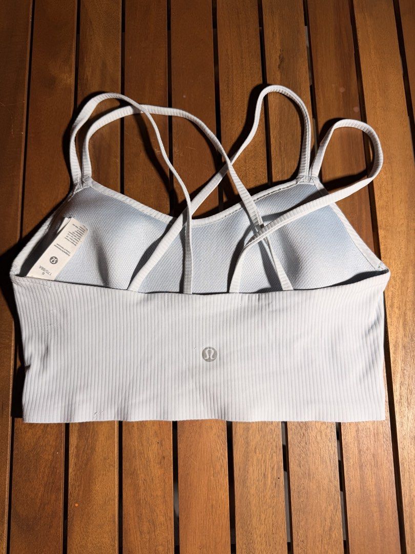 Lululemon Ribbed Align Tank Bra Light Blue Size 6 (Category: Activewear) located in Tuguegarao City. Submitted by joysmithznjo (Listing ID 1463746469, Image 2). Description: - Brand: Lululemon - Collection: Align - Color: Light Blue - Size: 6 - Features: Ribbed texture, strappy back design - Perfect for: Workouts and everyday comfort.