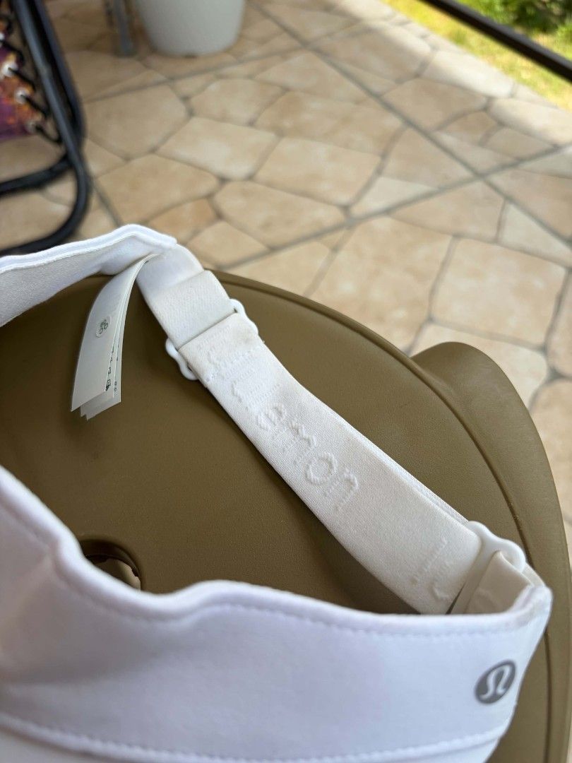 LULULEMON VISOR CAP (Category: Caps & Hats) located in Cuartero. Submitted by geobarredo (Listing ID 1463873352, Image 2). Description: LULULEMON VISOR CAP AS NEW ISSUE: LAST PIC ( TANGGGAL NMAN SIGURO ACCETONE) 56CM.