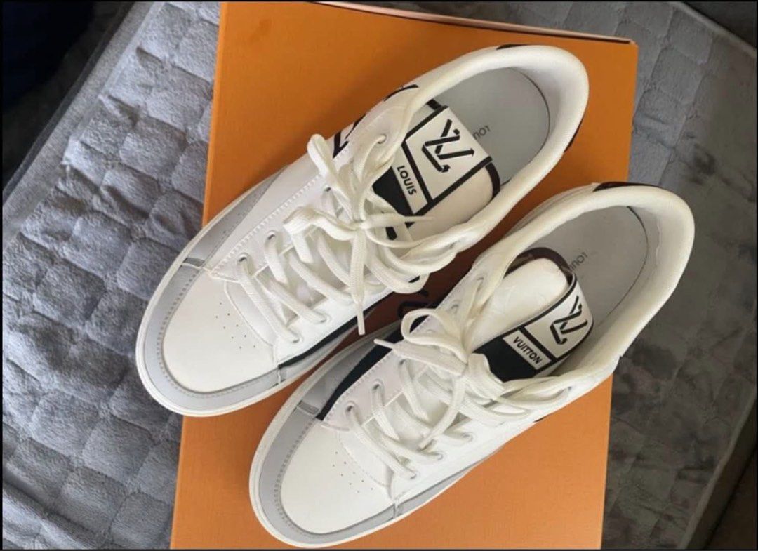 LV sneakers (Category: Sneakers) located in Manila. Submitted by annafinds (Listing ID 1463922927, Image 3). Description: A pair of Authentic L..V.. Charlie Line Sneakers in a white, gray, and black colorway. -Like new condition - Size 9.5 - Complete inclusions ₱44,800 Open for layaway. Disclaimer: We are not affiliated, associated, authorized, endorsed by or in any way officially connected with any other company or luxury brand. All copyrights a