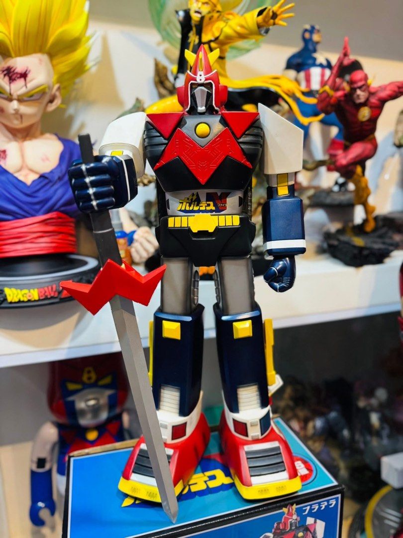 M3 Studio Voltes V (Category: Figurines & Statues) located in Paranaque City. Submitted by icko007 (Listing ID 1463890096, Image 2). Description: M3 Studio VOLTES-V 23” inches tall / Yellow Elbow 🟡👌 Full length: approx 60cm tall Voltes-V 60 cm vinyl figure. - Material: ABS + vinyl - Body weight: 6 kg PRICE P14,899 ONLY Location: Paranaque Payment: Gcash Shipping: Lalamove/Lbc.