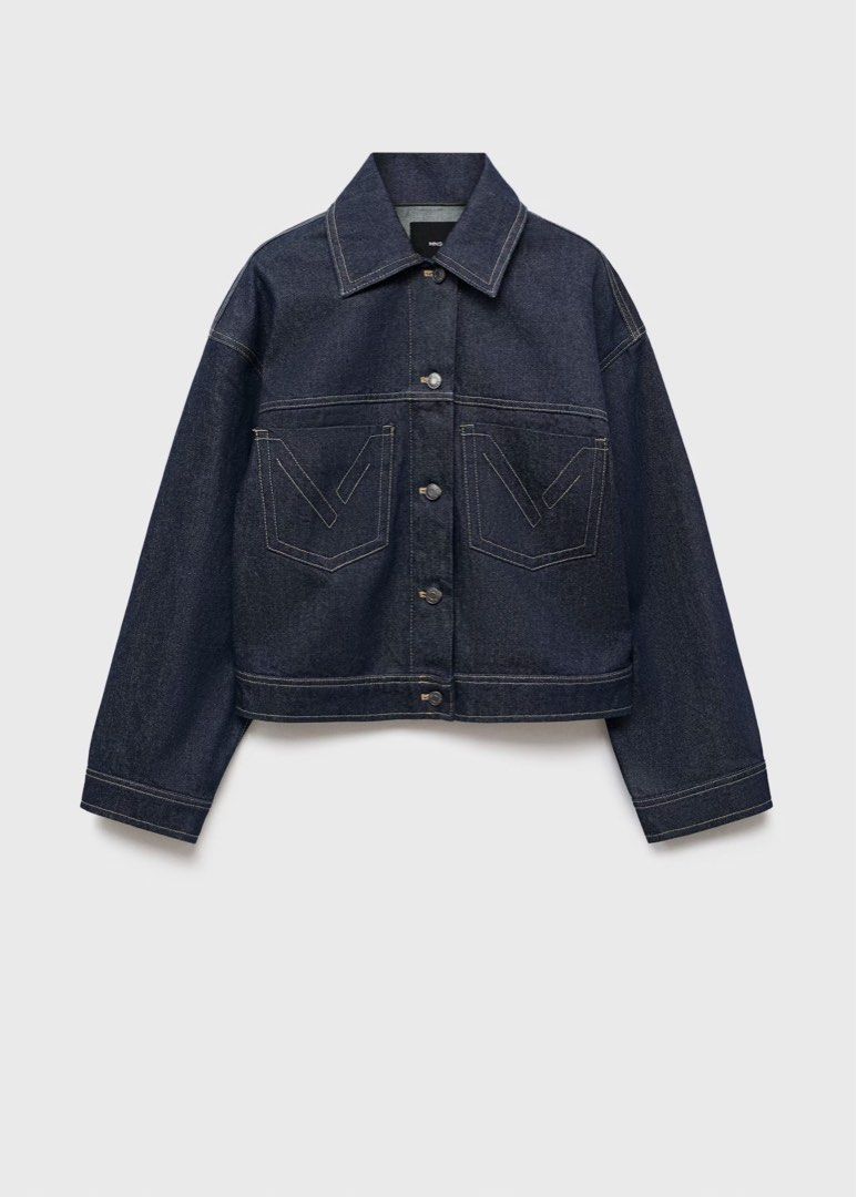 Mango Dark Wash Denim Cropped Jacket (Category: Coats, Jackets and Outerwear) located in Paranaque City. Submitted by secondhaulsbya (Listing ID 1463796671, Image 2). Description: Good as new! - Ideal for casual wear and layering Worn twice only. When worn photo can be requested RFS: Decluttering, size is small for my liking. Last price posted..