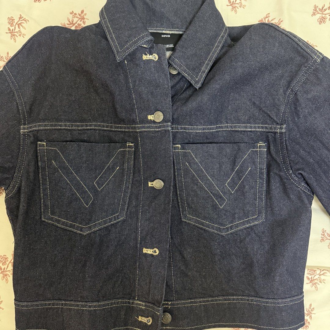 Mango Dark Wash Denim Cropped Jacket (Category: Coats, Jackets and Outerwear) located in Paranaque City. Submitted by secondhaulsbya (Listing ID 1463796671, Image 3). Description: Good as new! - Ideal for casual wear and layering Worn twice only. When worn photo can be requested RFS: Decluttering, size is small for my liking. Last price posted..