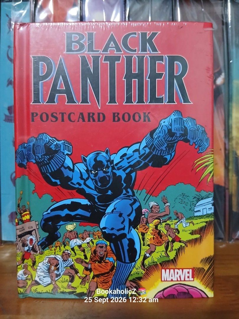 Marvel Black Panther Postcard Book (Category: Storybooks) located in Antipolo. Submitted by bookaholicz_dettori (Listing ID 1463917850, Image 1). Description: - Relive major moments from Black Panther's history. - Illustrated by top Marvel talents. - Features adventures of T'Challa, his father, and his enemies. - Covers T'Challa's involvement with the Fantastic Four and defending Wakanda. - A tribute to one of Marvel's greatest heroes. - Perfect 