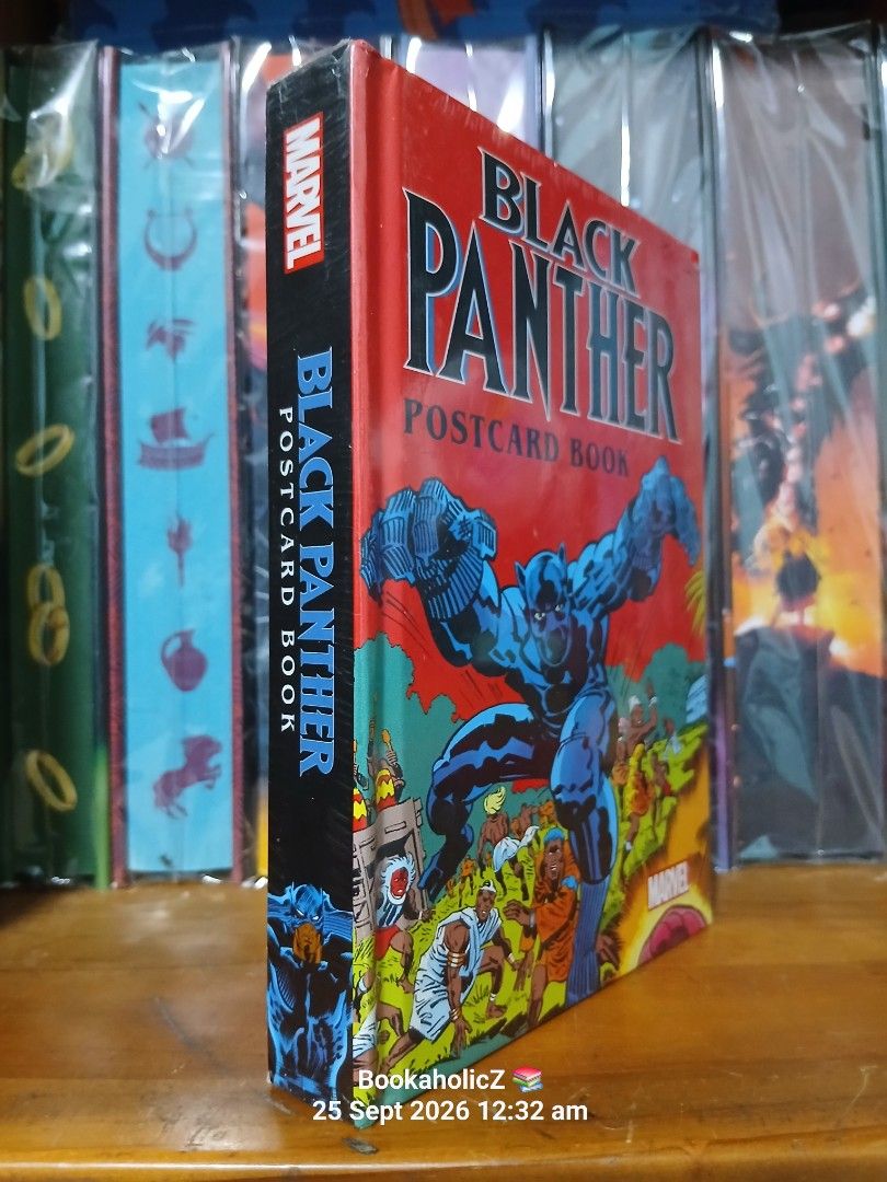 Marvel Black Panther Postcard Book (Category: Storybooks) located in Antipolo. Submitted by bookaholicz_dettori (Listing ID 1463917850, Image 2). Description: - Relive major moments from Black Panther's history. - Illustrated by top Marvel talents. - Features adventures of T'Challa, his father, and his enemies. - Covers T'Challa's involvement with the Fantastic Four and defending Wakanda. - A tribute to one of Marvel's greatest heroes. - Perfect 