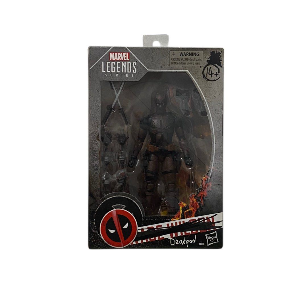 Marvel Legends Deadpool Action Figure (Category: Figurines & Statues) located in Manila. Submitted by slimeranchr (Listing ID 1462205611, Image 1). Description: Authentic and includes box but with minor issues (see last two pictures attached) - Small tear on the top of the box - Missing baby knife.