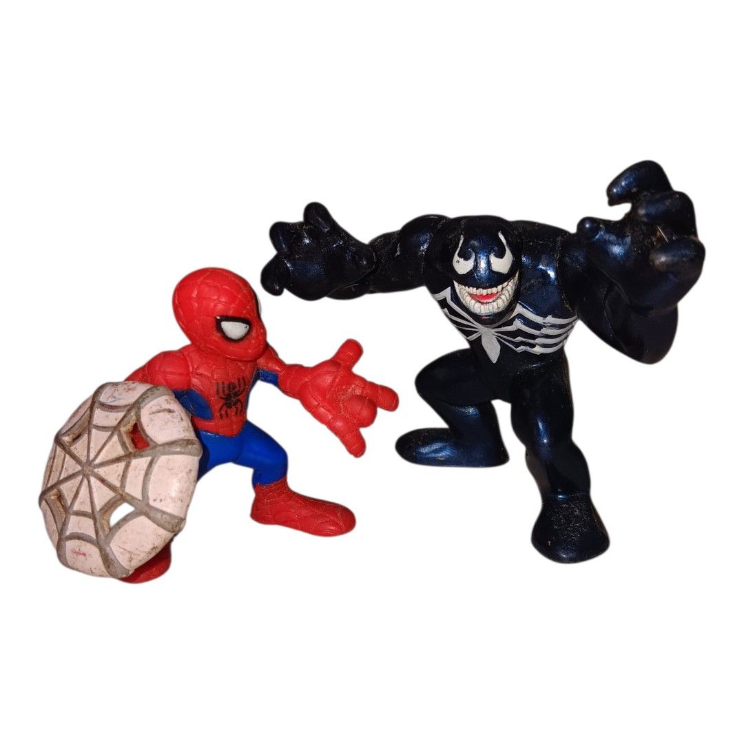 Marvel Super Hero Squad Spider-Man & Venom Mini-Figure Bundle (Category: Action & Battle Toys) located in Paranaque City. Submitted by InquisiToyz (Listing ID 1463769817, Image 1). Description: Marvel Super Hero Squad Spider-Man & Venom Mini-Figure Bundle Price: ₱550 Category: Toys & Games / Action Figures Description: Selling this authentic vintage Hasbro Marvel Super Hero Squad mini-figure bundle featuring Spider-Man and Venom. These are great,