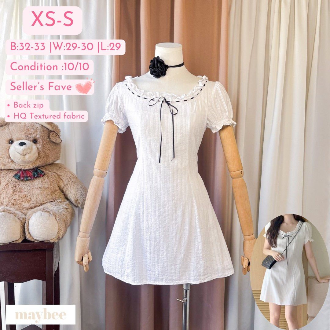 maybee - White Dress (Category: Dresses) located in General Trias. Submitted by Ashantyscollezion (Listing ID 1463766092, Image 1). Description: ✏️𝘒𝘪𝘯𝘥𝘭𝘺 𝘕𝘰𝘵𝘦: - 𝘗𝘭𝘦𝘢𝘴𝘦 𝘤𝘩𝘦𝘤𝘬 𝘢𝘭𝘭 𝘥𝘦𝘵𝘢𝘪𝘭𝘴 𝘪𝘯 𝘵𝘩𝘦 𝘤𝘢𝘱𝘵𝘪𝘰𝘯𝘴. - 𝘋𝘪𝘮𝘦𝘯𝘴𝘪𝘰𝘯𝘴 𝘢𝘭𝘳𝘦𝘢𝘥𝘺 𝘰𝘯 𝘵𝘩𝘦 𝘱𝘩𝘰𝘵𝘰. -𝘱𝘦𝘵𝘵𝘪𝘤𝘰𝘢𝘵, 𝘳𝘪𝘣𝘣𝘰𝘯 𝘢𝘯𝘥 𝘰𝘵𝘩𝘦𝘳 𝘴𝘵𝘺𝘭𝘪𝘯𝘨 𝘪𝘵𝘦𝘮𝘴 𝘢𝘳𝘦 𝘯𝘰𝘵 𝘪𝘯𝘤𝘭𝘶𝘥𝘦𝘥. 𝘍𝘰𝘳 𝘧𝘭𝘢𝘸𝘴 𝘢𝘯𝘥 𝘰𝘵�