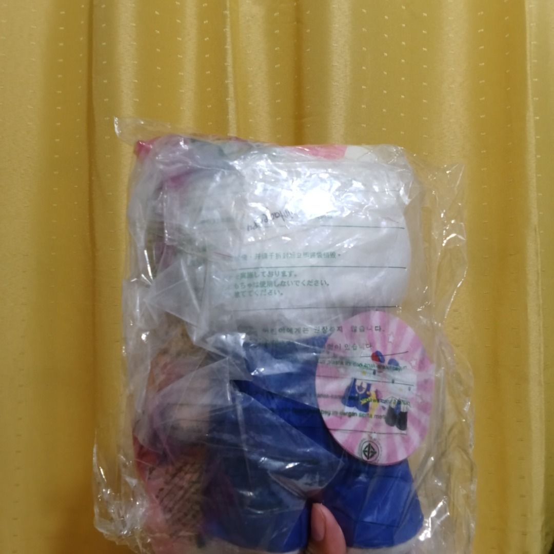 Mc Donald's Hello Kitty plush (Category: Plushies & Soft Toys) located in Quezon City. Submitted by trinket_cat (Listing ID 1463794407, Image 2). Description: - Adorable Kitty plush toy - Dressed in cute blue overalls and a pink shirt - Brand new, still in original packaging - Ideal for Kitty collectors and fans - A delightful addition to any collection.