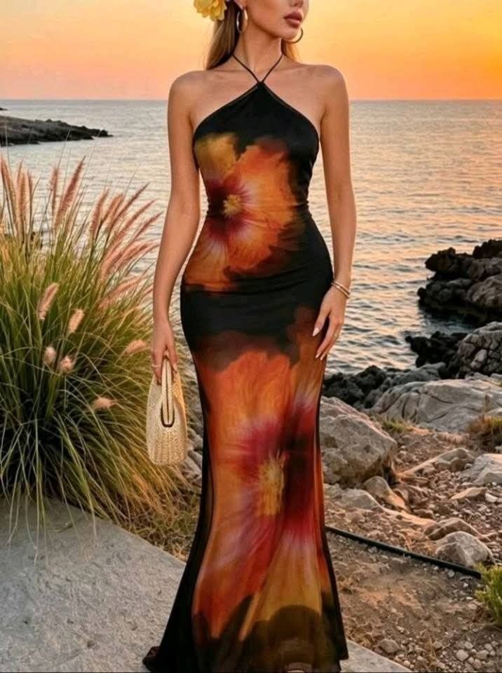 Medium Tie-Dye Halter Neck Maxi Dress (Category: Dresses) located in Cavite. Submitted by goldenmoon.5f65e0 (Listing ID 1463827756, Image 1). Description: SUMMER OOTDs 🌸❤‍🔥 Preloved Dress 💃 ❗Grab this dress for only P250❗ Size M Bust: 32 - 38 inch Waist: 27 - 32 inch Length: 50.8 inch 📍Location: Dasmariñas City, Cavite 💸Mode of Payment: Maribank/Gcash/Maya/Cash 🏍Meet Up or via Lalamove.