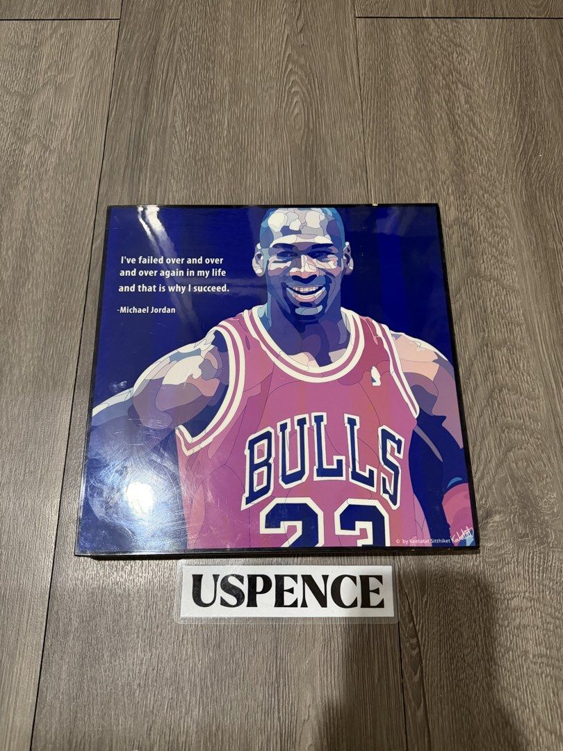 Michael Jordan Quote Framed Art Print Wall Decor (Category: Frames & Pictures) located in Makati City. Submitted by uspence (Listing ID 1463787545, Image 2). Description: - Cool framed art print of Michael Jordan in his Bulls jersey. - Features his famous quote: 'I've failed over and over and over again in my life and that is why I succeed.' - Great for any basketball fan's room or office. - Ready to hang. Hook included Shipping: Lalamove / j&t.