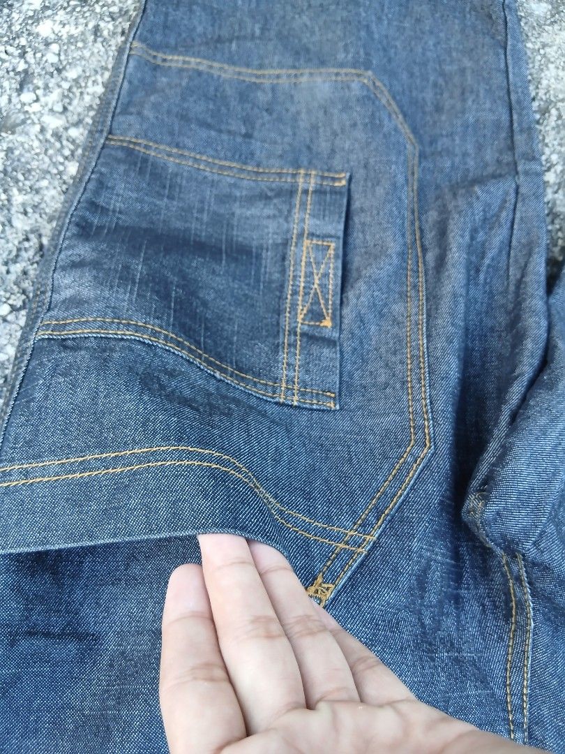 Minxton Denim Jeans jorts (Category: Shorts) located in Caloocan City. Submitted by answery (Listing ID 1463837629, Image 3). Description: - Classic blue wash denim shorts - Contrasting orange stitching for a stylish detail - Two functional front pockets - Two buttoned back pockets for secure storage - Secure button and zip fly closure - Ideal for everyday casual wear.
